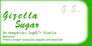 gizella sugar business card